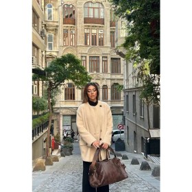 Resim Modadua Camel Tüylü Yumoş Kaban 
