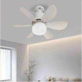 Resim Yeni 2ın1 Goes LED Işık ve Fan Sessiz 3 Renk Modu ve 3 Hız Modu Kumandalı Tavan Vantilatörü 