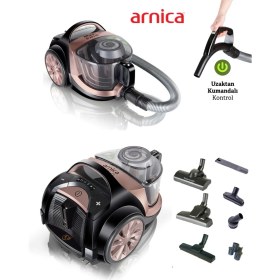 Resim Arnica 750W Turbo Başlıklı Kumandalı Torbasız Süpürge Hepa 13 Alerjik Filtreli Ultra Sessiz, 3l Geniş Hazne 