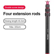Resim Pazly Manbily Lr-224 101cm Alüminyum Tripod, 5kg Kapasite, Dslr & Telefon İçin 4 Bölümlü Uzatma Çubuğu 