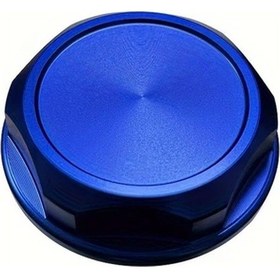 Resim Chuangyinshop 1 Adet Alüminyum Araç Motor Yağ Kapak Toyota Yarış Modifiye Mavi Kapak 