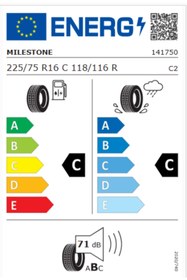 Resim Milestone 225/75R16C 118/116R 10PR VanMile 2025 Üretim Yaz Lastiği 