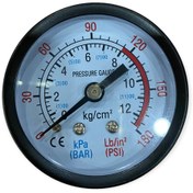 Resim kölner Kompresör Saati Metal Manometre(12 Bar 180psi) Çapı 50mm Bağlantı Çapı 13mm G 1/4 