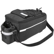 Resim Teltree Bisiklet İçin Yalıtımlı Ve Su Geçirmez Arka Bagaj Çantası, Reflektif Detaylar, Büyük Depolama Alanı, Omuz Askılı Siyah 