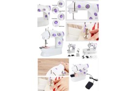 Resim Munico Gürültüsüz Mini Taşınabilir Elektrikli Dikiş Makinesi Evde Seyehatte Işte Pratik Sanat Moda Dikiş 