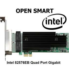 Resim Open Smart OPS01G64NT Quad / 4 Port Intel 82576EB Gigabit Pcı-E X1 Ethernet Kart 