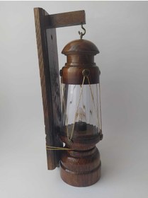 Resim Ahşap Elektrikli Gemici Feneri 