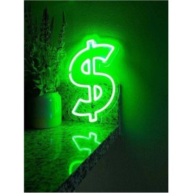 Resim Dolar Şekilli Neon Pleksi Tabela 