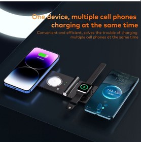 Resim Tenfowee "3'ü 1 Arada Hızlı 15w Kablosuz Şarj İstasyonu - İphone Uyumlu, Saat Ve Airpods İçin Seyahat Dostu" 