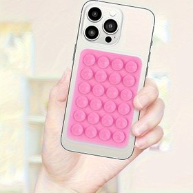 Resim Emiş Kupası ile Yapışkan Silikon Cep Telefonu Tutucu, Kendi kendine yapışan silikon eller serbest duş aynası telefon tutacağı için Selfie ve Videolar (2 Renk Mevcut) 
