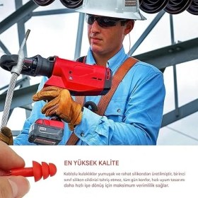 Resim Tıkacı 23 Db Yıkanabilir Ipli Tıkaç Tpe Gürültü Ses Önleyici Yüzme Su Kaçma Kulak Koruyucu 