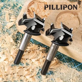 Resim PILLIPON 35mm Karbür Forstner Matkap Ucu Altıgen Saplı - Dolap Bağlantıları & Menteşe Montajı için Hassas Ahşap İşleme Delik Açıcı, Siyah Oksit Kaplama 