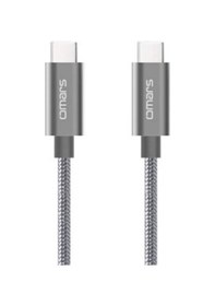 Resim Omars Type-C 3.1 5Gbps 3A Şarj Ve Data Kablosu Gri - 1.5 Metre 
