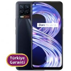 Resim Realme 8 TR Garanti | 128 GB 6 GB Siyah 