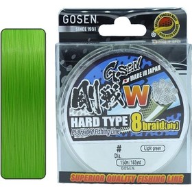 Resim Gosen W8 Hard Type 8x 150 M Açık Yeşil İp Misina 2.0 Pe / 0.24 Mm / 15 Kg 2.0 Pe / 0.24 Mm / 15 Kg 