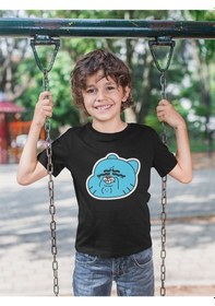 Resim Sevbano Unisex Gumball Baskılı Çizgi Film Çocuk Tişört 1-12 Yaş Siyah 