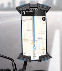 Resim Bowie CF Moto 250 için Karbon Darbe emici titreşim engelleyici motosiklet telefon tutucu 