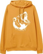 Resim Bear Big Baskılı Hoodie-Portakal Lambuka Store