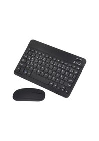 Resim Bluetooth Kablosuz Klavye Ve Mouse Seti Kablosuz Klavye Renkli 150h Şarjlı 