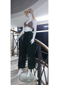 Resim Eren Style Otantik Nakış İşlemeli Harem Şalvar Bulmaca Pantolon 100 Cm Yeşil 