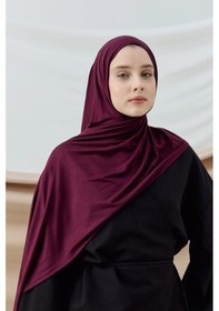 Resim Modakaşmir Penye Şal Vişne Açık Vişne 