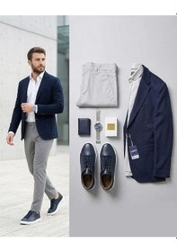 Resim Bys Beystil Erkek Mono Yaka Lacivert Blazer Ceket 310 - Slim Fit 