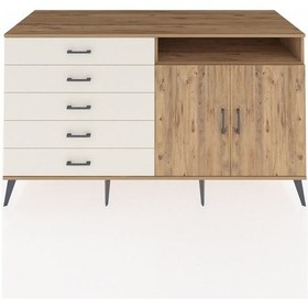 Resim Kronos Konsol 2 Raflı 5 Çekmeceli 2 Kapaklı 176x59x99 Çam-çam/ayt Çam-çam/aytaşı 