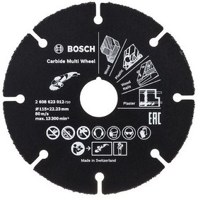 Resim BOSCH Carpide Multi Whell Elmas Uçlu Taşlama Ahşap Kesme Diski 115 MM 