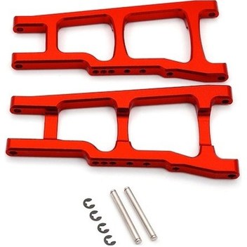 Traxxas Slash/stampede/rustler İçin 2 Adet Kırmızı Alüminyum Arka Süspansiyon Kolu - 3655x Uyumlu