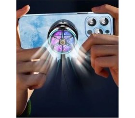 Resim Sharpa Mıknatıslı Telefon Sessiz Soğutma Fanı Radyatör Soğutucu Ios Android Pubg Gaming Soğutucu 