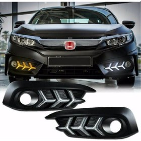 Resim Honda Civic Fc5 Ön Sis Farı Lambo Dizayn 2016 2019 