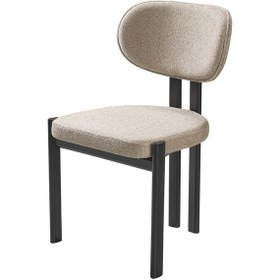 Resim Roma Sandalye - Mense Kapuçino Kumaş - Metal İskelet 