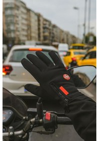 Resim Tam Parmak Touch Uyumlu Özellikli Motorcu Ve Bisiklet Eldiveni, Sporcu, Ağırlık Eldiveni Eldiven 