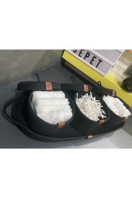 Resim Sevdam Sepet Siyah Üçlü Banyo Sepet Set + Ip Tepsi, Dekoratif Sepet, Pamukluk, Pamuk Sepeti, Kulak Çöpü Sepeti 