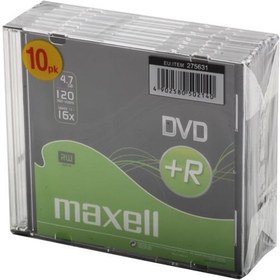 Resim Maxell DVD+R 4.7GB 120min 16X İnce Kutulu 10 lu Paket 
