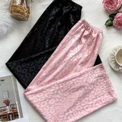 Resim 2 adet Kadın Jacquard Pijama Altı, Casual Tarz, Polyester ve Elastan Karışımı, Rahat ve Seksi Moda Uyku Pantolonları, Leopar Baskısı ile, Tüm Mevsim Lounge Giyim İçin 
