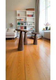 Resim Ceviz Renk Ahşap Mantar Sehpa Seti 3 Lü Modern Yan Sehpa Takımı Ceviz 