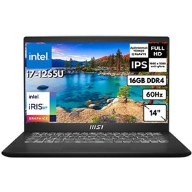 Resim Modern 14 i7-1255U 14" 16 GB RAM 4 TB SSD FHD Windows 10 Home Notebook C12MO-1039XTR BT8 