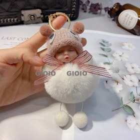 Resim Silver1 Gıoıo Yeni Ipek Eşarp Anahtarlık Kişiselleştirilmiş Inci Papyon Çanta Çekicilik Dokuma Anahtarlık (Yurt Dışından) 