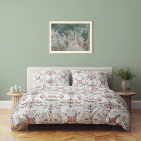 Resim Cotton Collection Tek Kişilik Nevresim Takımı İznik Çok Renkli 