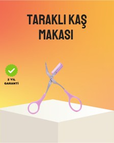 Resim Skygo Kaş Düzeltme Makası Taraklı – Profesyonel ve Pratik Kaş Bakımı 