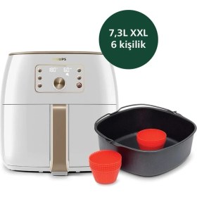 Resim Philips Premium Airfryer Xxl 7,3l Beyaz Sıcak Hava Fritözü 