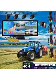 Resim 4 Kameralı 10,36 İnç Dokunmatik Mp5 Bluetooth 4k Ahd Dvr Set 