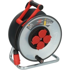Resim Brennenstuhl Professional Steelcore Serisi H07rn-f 3g2.5 Kablolu Sigorta Şalterli Ip44 Lisanslı 25 Metre Makaralı Priz 