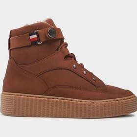 Resim Tommy Hilfiger WARMLINED LACE UP BO Kadın Kahverengi Bot 