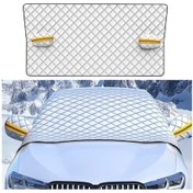 Resim Suıtu R-3945 Araba Kış Ön Cam Kar Kalkanı Buz Çözme Güneşlik Kalınlaştırılmış Araba Giyim, Stil: Mıknatıssız Üç Katman Kalınlaşmış 