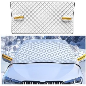 Resim Suıtu R-3945 Araba Kış Ön Cam Kar Kalkanı Buz Çözme Güneşlik Kalınlaştırılmış Araba Giyim, Stil: Mıknatıssız Üç Katman Kalınlaşmış 