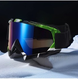 Resim Willowhaven Jh09 8 Serisi Anti Fog Kayak Gözlüğü Yeşil Beyaz Siyah Çerçeve Yeşil Film 
