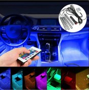 Resim Araç Içi Ayak Altı Led Müziğe Duyarlı Kumandalı 9 Led'Li 