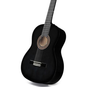 Resim Valencia VC104TBK Klasik Gitar 4/4 (Siyah) | Sap Çelikli - Klasik Siyah - Başlangıç 